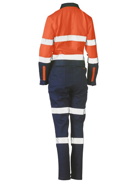 Women's Taped Hi Vis Cotton Drill Coverall - BCL6066T