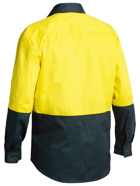 Two Tone Hi Vis Closed Front Drill Shirt - BSC6267