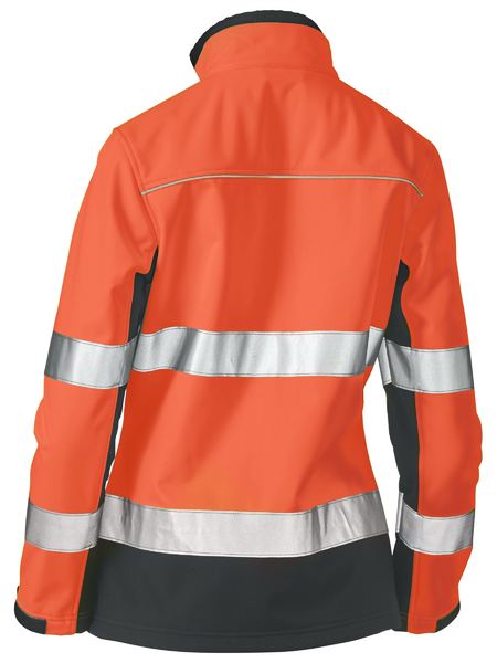 Women's Taped Two Tone Hi Vis Soft Shell Jacket - BJL6059T