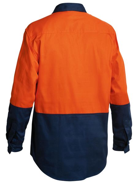 Two Tone Hi Vis Closed Front Drill Shirt - BSC6267