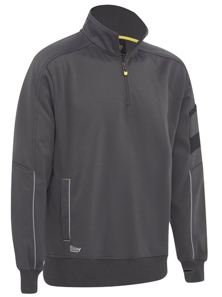 Work Fleece 1/4 Zip Pullover With Sherpa Lining - BK6924