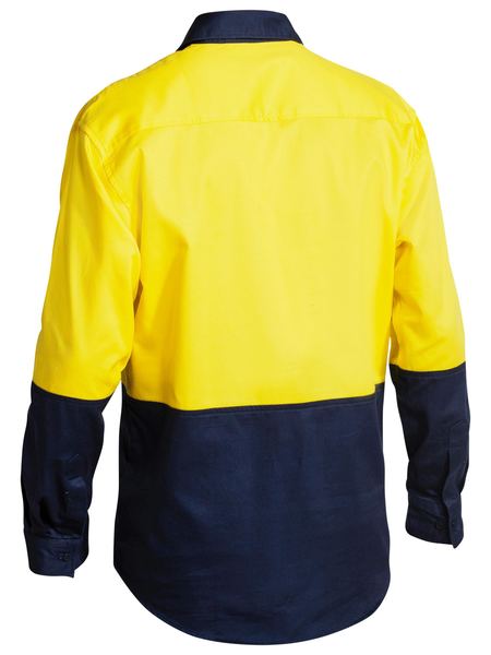 Two Tone Hi Vis Closed Front Drill Shirt - BSC6267