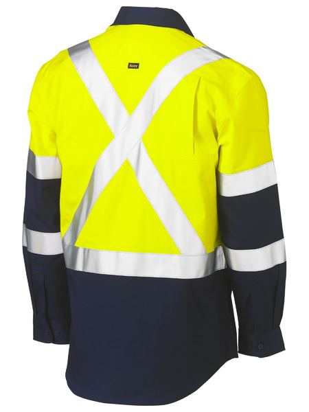 X Taped Biomotion Two Tone Hi Vis Lightweight Drill Shirt - BS6696XT