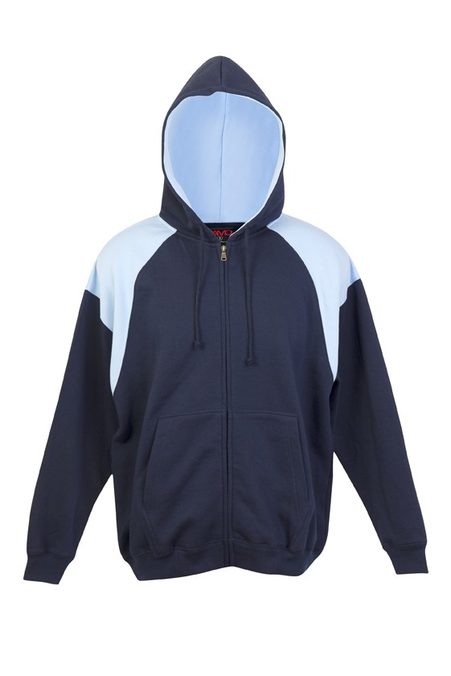 Men's Shoulder Contrast Zip Hoodie - F303HZ