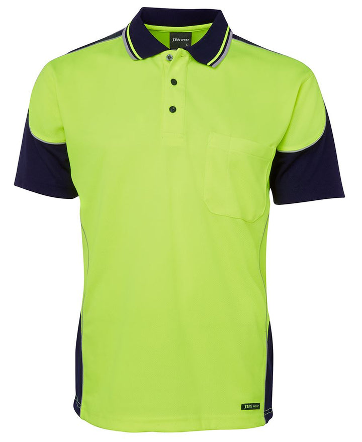 Jb’s Hi Vis Contrast Piping Polo - 6HCP4