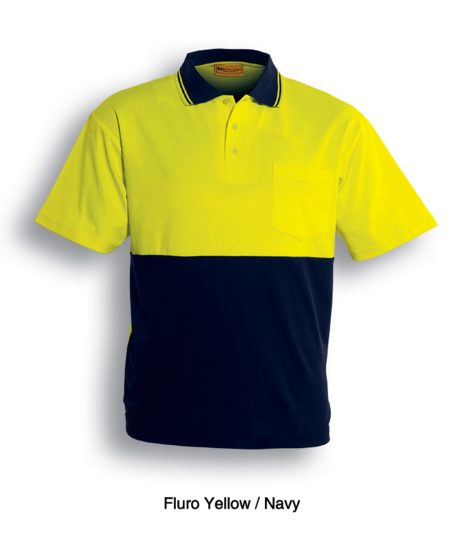 Hi Vis Short Sleeve Polyface/Cotton Back Polo SP0538