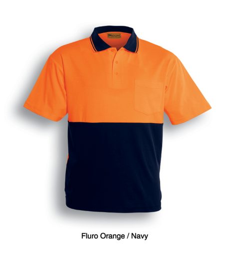 Hi Vis Short Sleeve Polyface/Cotton Back Polo SP0538