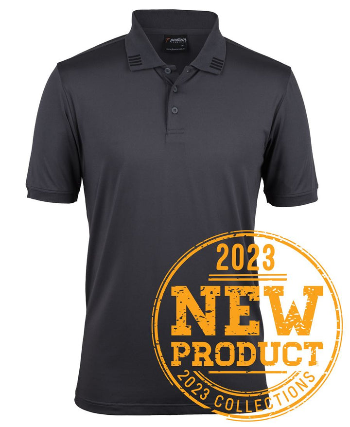 Podium 4 Stripe Short Sleeve Stretch Polo - 7S4P