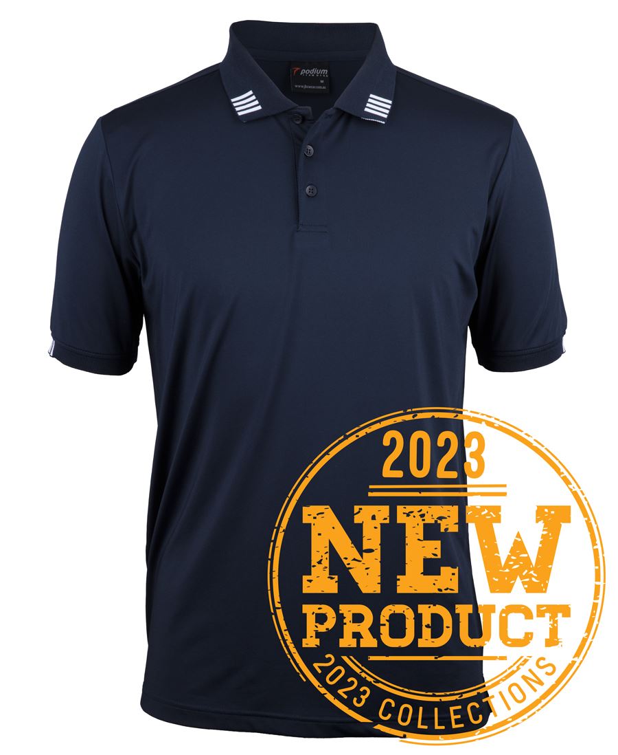 Podium 4 Stripe Short Sleeve Stretch Polo - 7S4P