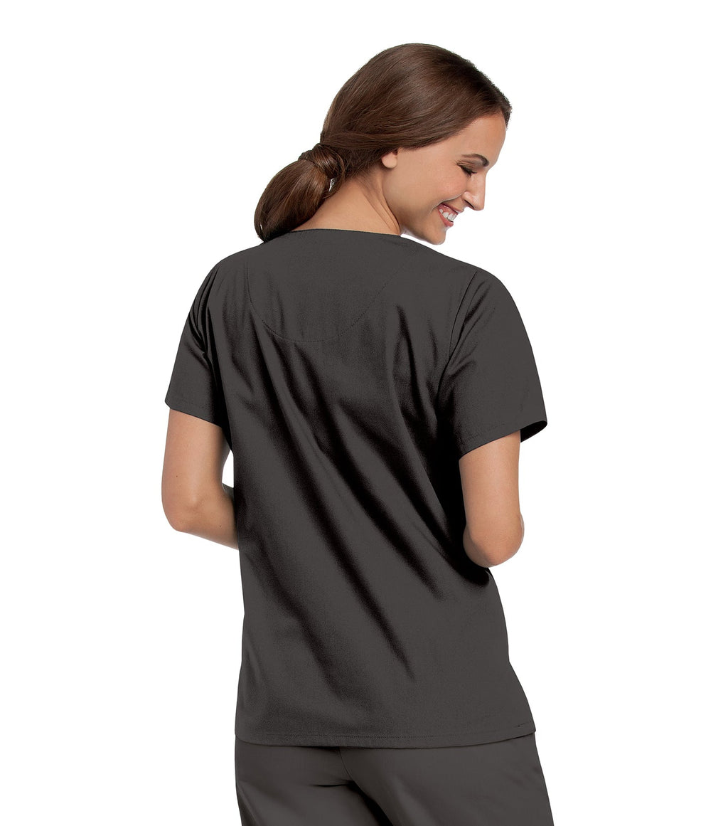 Ladies V-Neck Tunic Scrub Top - 8219