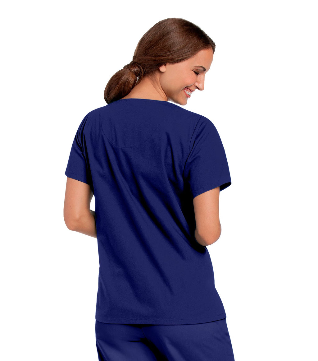 Ladies V-Neck Tunic Scrub Top - 8219