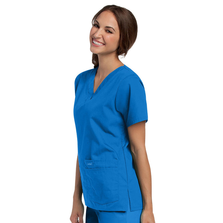 Ladies V-Neck Tunic Scrub Top - 8219