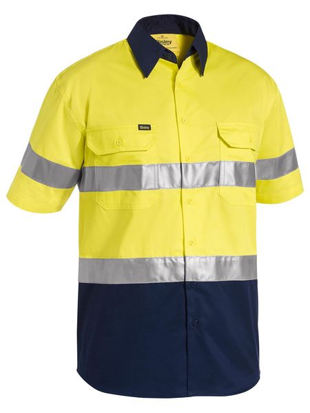 Taped Two Tone Hi Vis Cool Lightweight Short Sleeve - BS1896