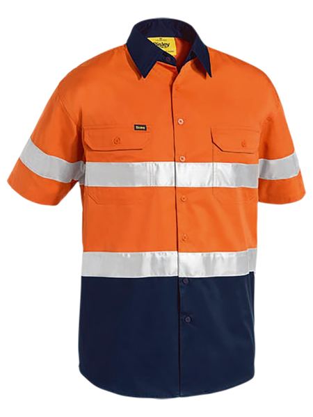 Taped Two Tone Hi Vis Cool Lightweight Short Sleeve - BS1896