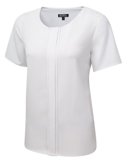 Poppy Pleat Front Short Sleeve Top