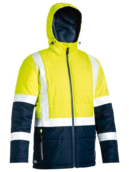 Taped Hi Vis Puffer Jacket - BJ6929HT