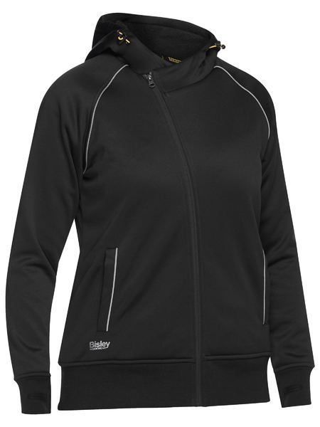 Women’s Fleece Zip Front Hoodie With Sherpa Lining - BKL6925