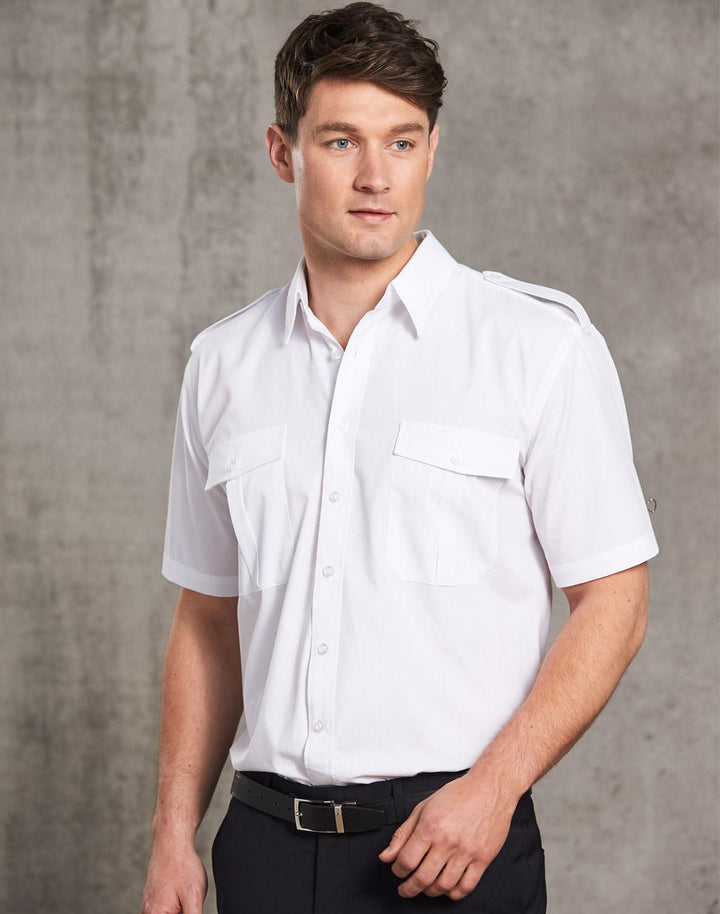 Unisex Epaulette Short Sleeve Shirt - BS06S