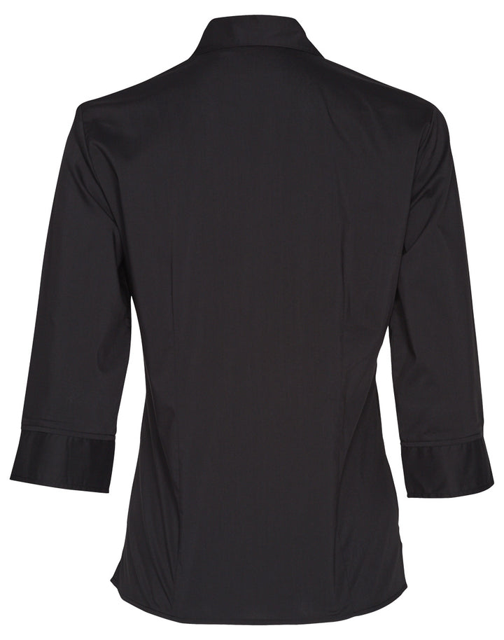 Ladies 3/4 Teflon Shirt Open Neckline - BS07Q