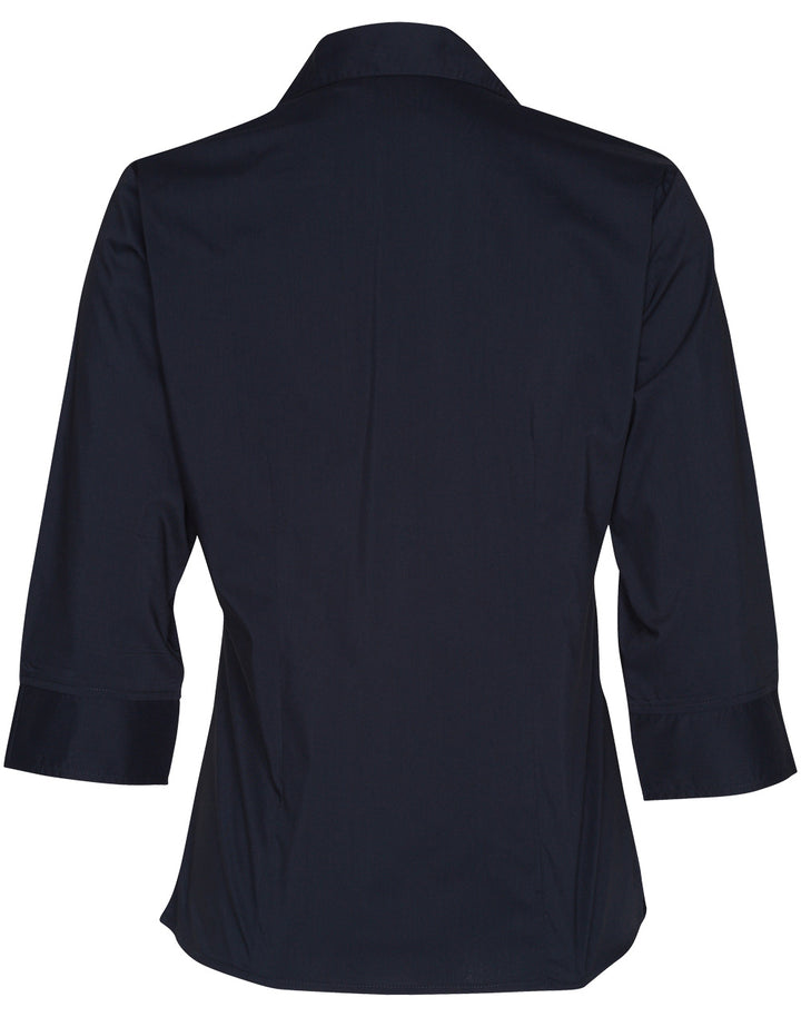 Ladies 3/4 Teflon Shirt Open Neckline - BS07Q