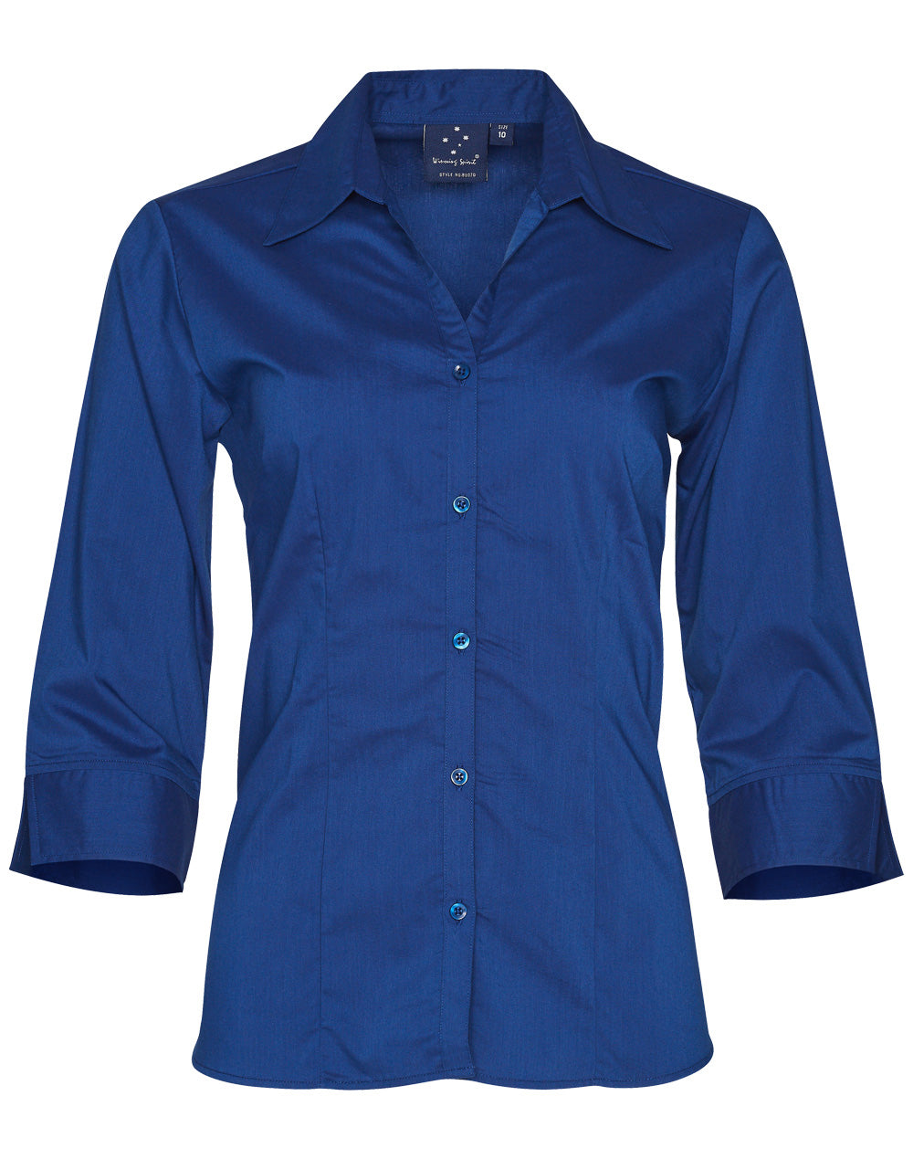 Ladies 3/4 Teflon Shirt Open Neckline - BS07Q