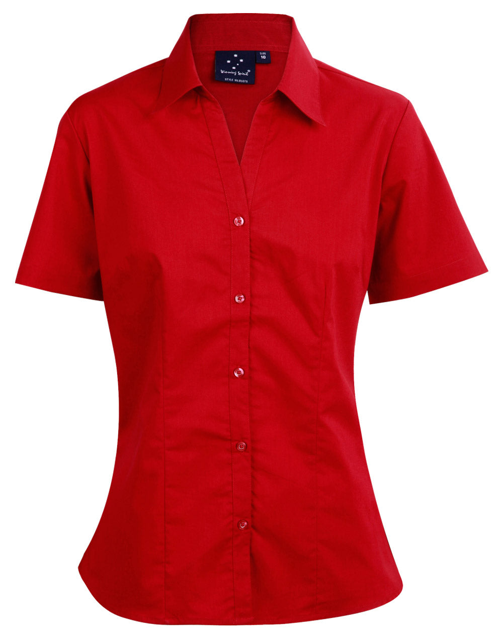 Ladies Short Sleeve Teflon Shirt Open Neckline - BS07S