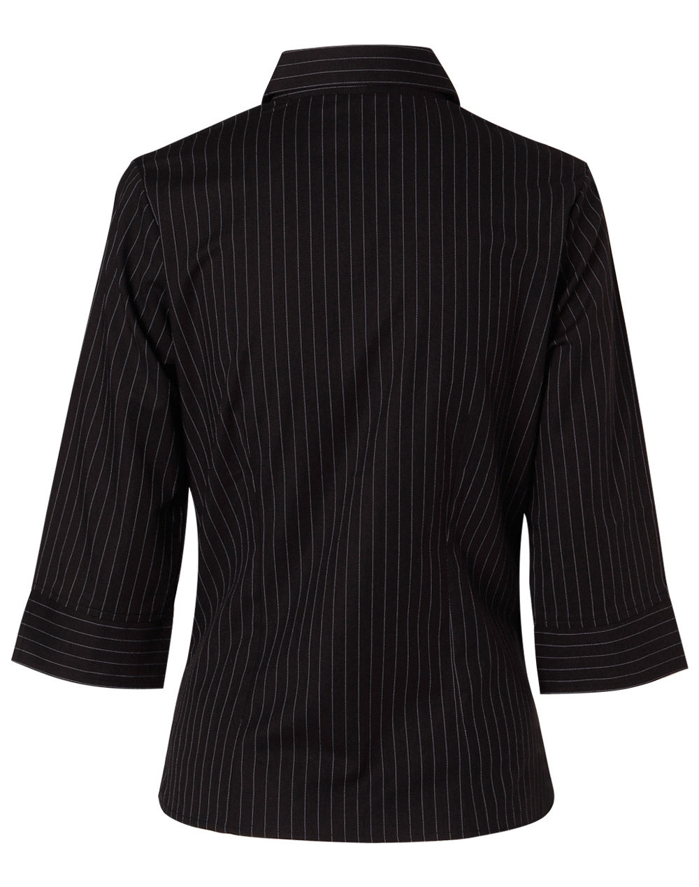 Ladies 3/4 Stretch Pin Stripe Shirt - BS18