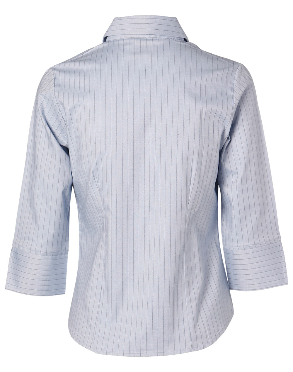 Ladies 3/4 Stretch Pin Stripe Shirt - BS18