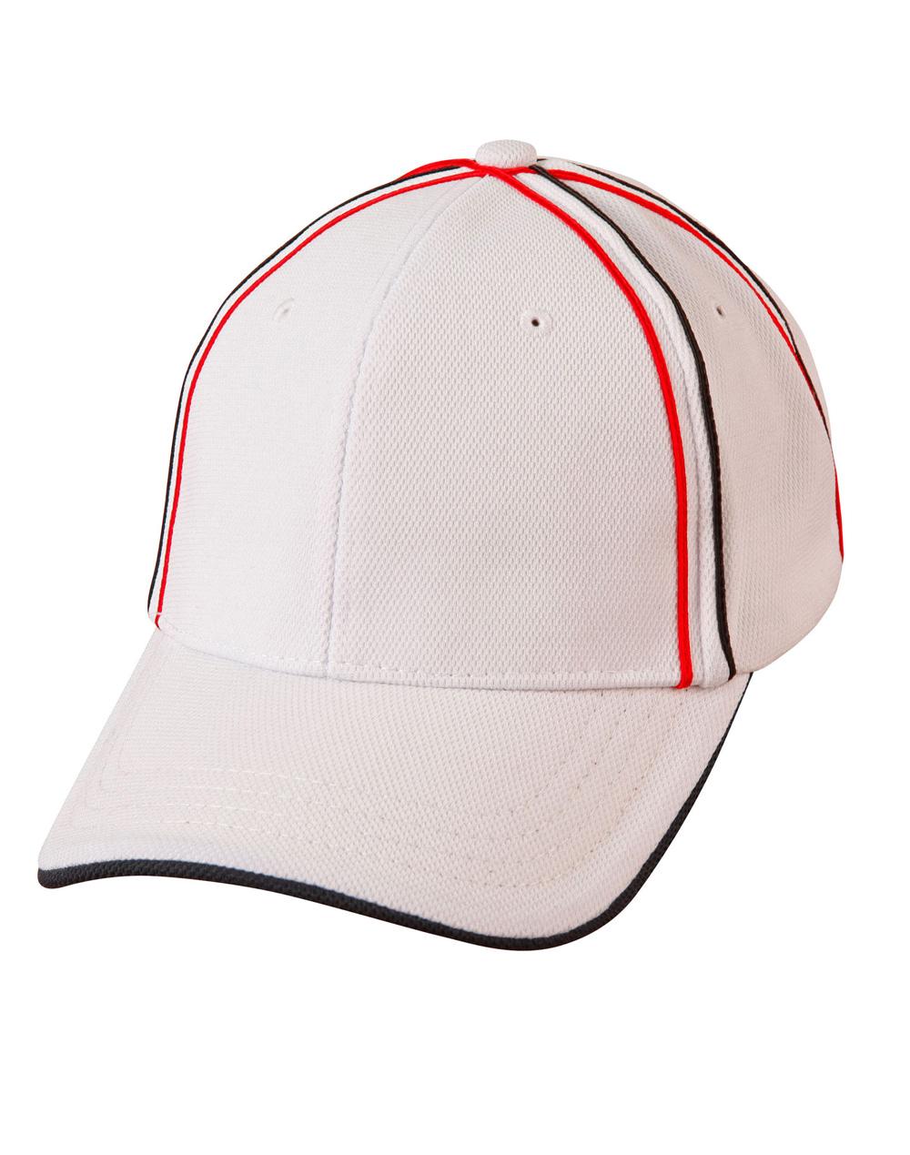 Tri-Colour Pique Mesh Structured Cap - CH76