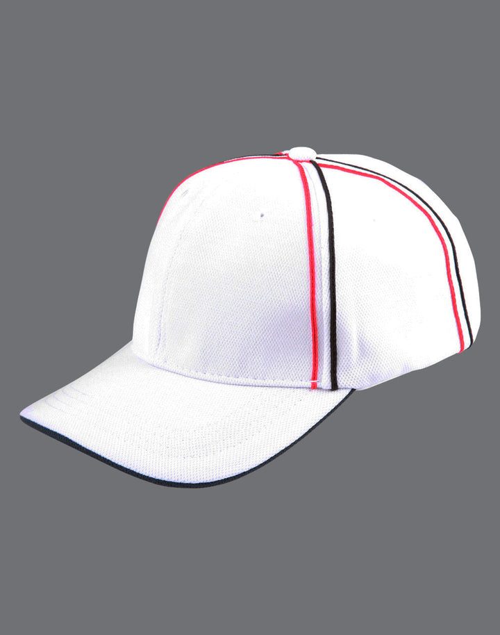 Tri-Colour Pique Mesh Structured Cap - CH76