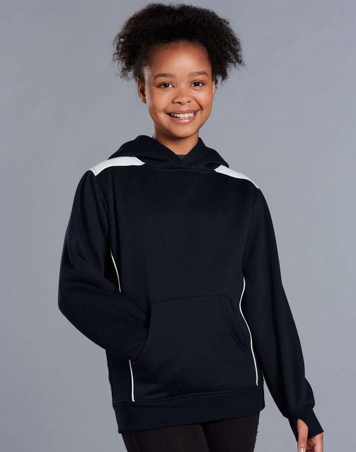 Kids Close Front Contrast Hoodie - FL19K