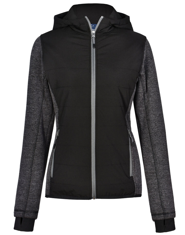 Ladies Heather Coral Fleece Trim Jacket - JK44