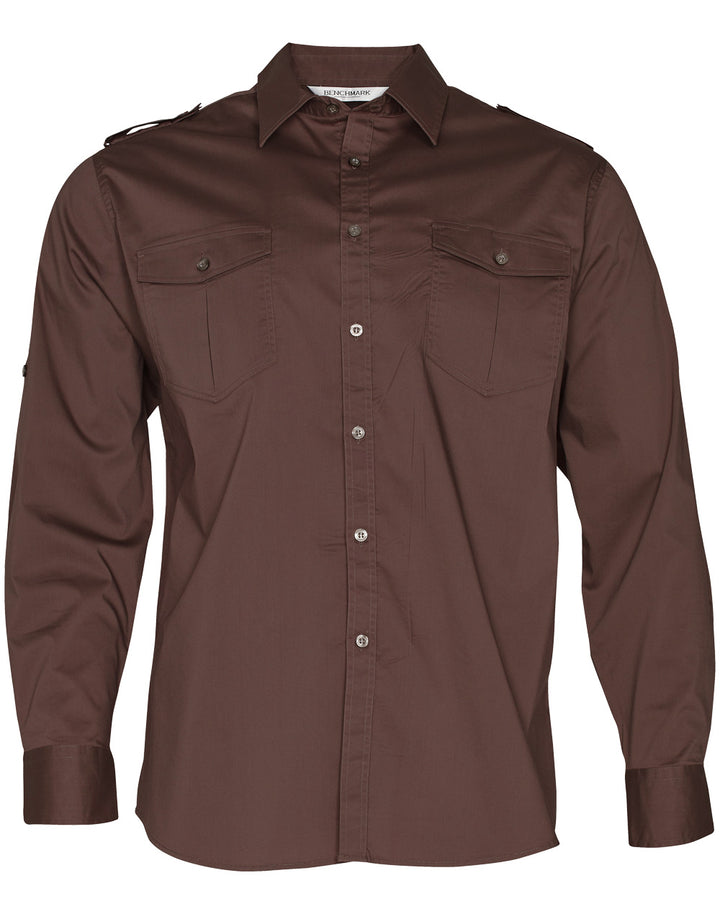 Mens Long Sleeve Military Shirt - M7912