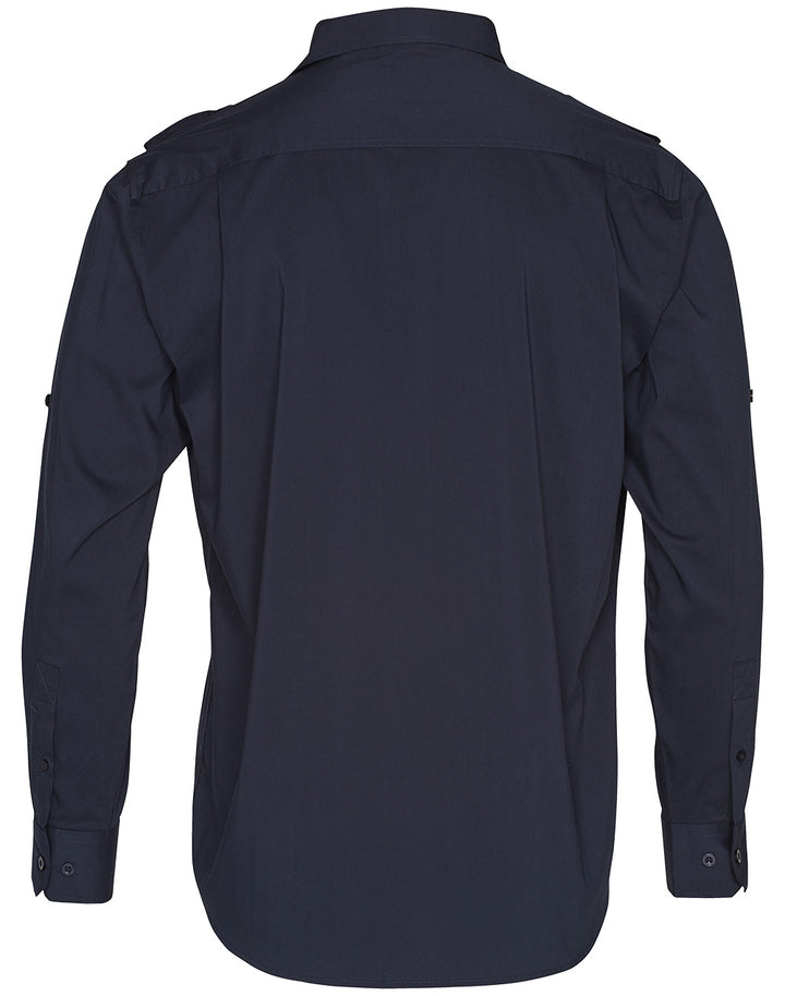 Mens Long Sleeve Military Shirt - M7912