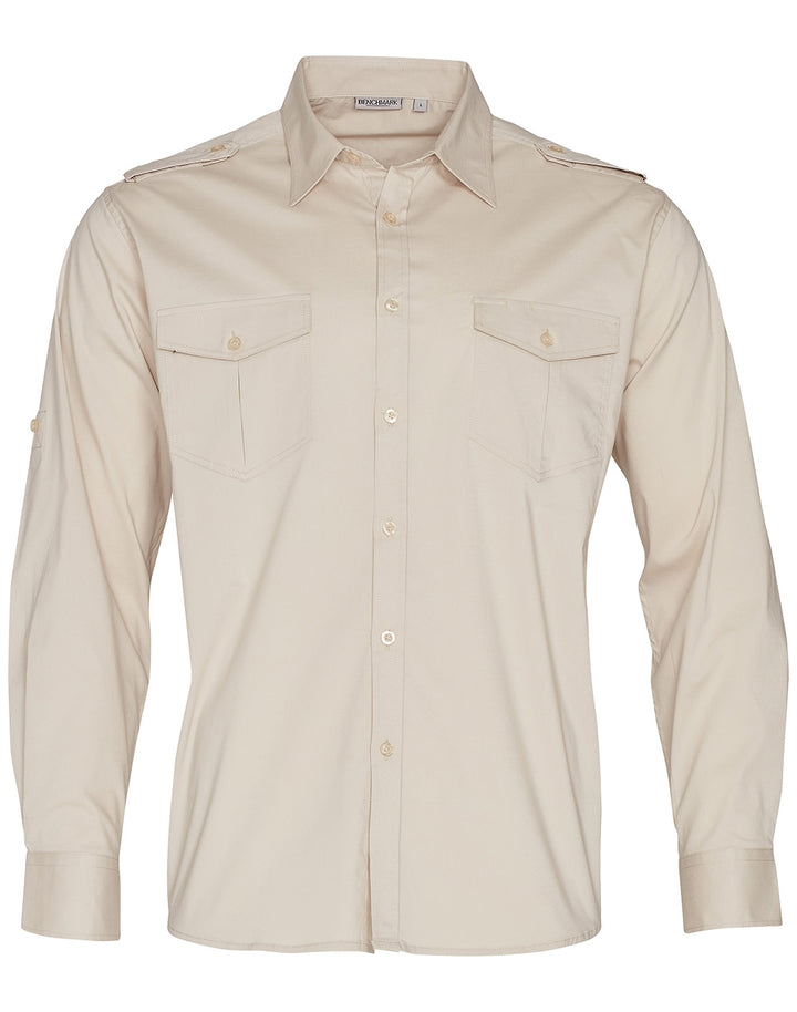 Mens Long Sleeve Military Shirt - M7912