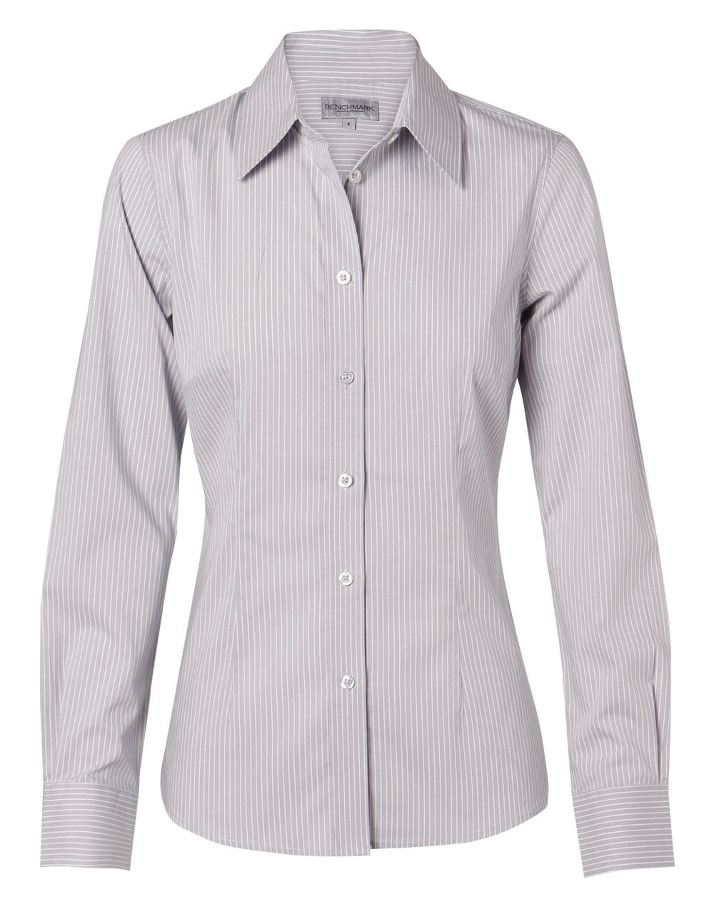 Ladies Ticking Stripe Long Sleeve Shirt - M8200L