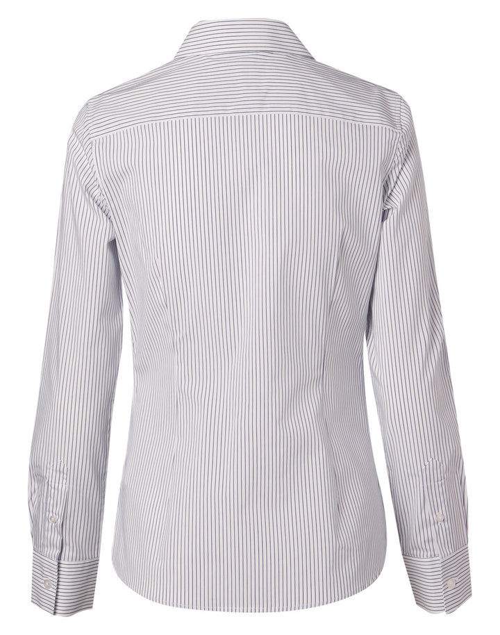 Ladies Ticking Stripe Long Sleeve Shirt - M8200L