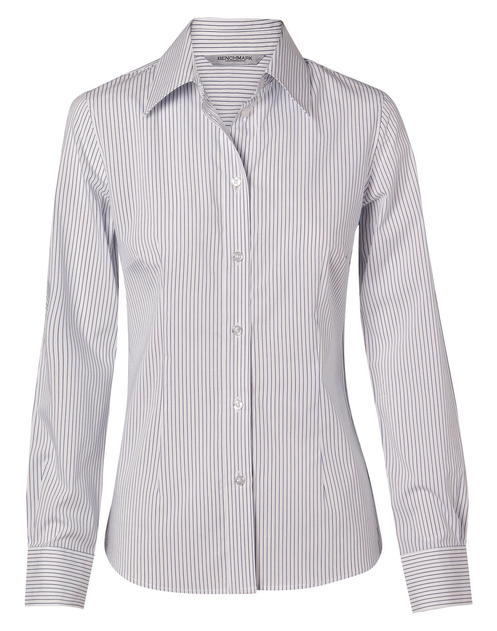 Ladies Ticking Stripe Long Sleeve Shirt - M8200L