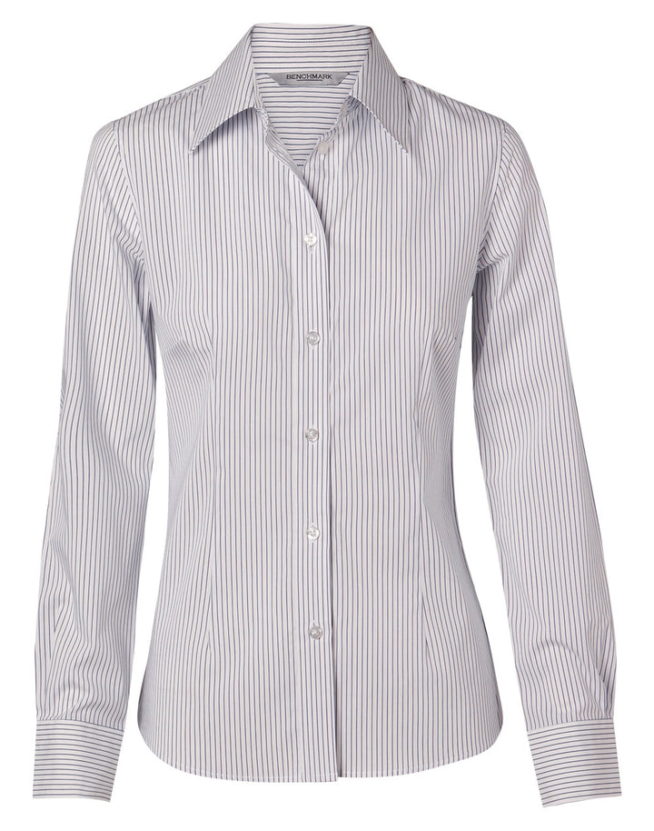 Ladies Ticking Stripe Long Sleeve Shirt - M8200L