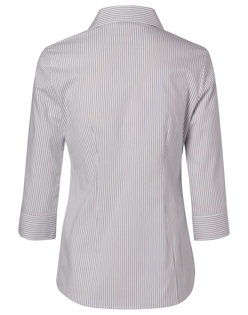 Ladies Ticking Stripe 3/4 Sleeve Shirt - M8200Q