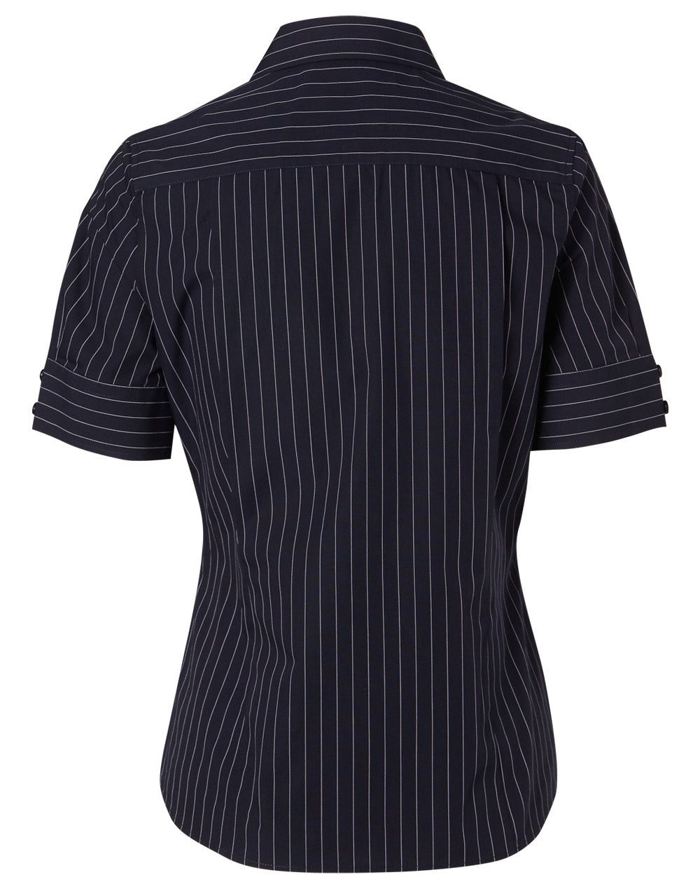 Ladies Pin Stripe Short Sleeve Shirt - M8224