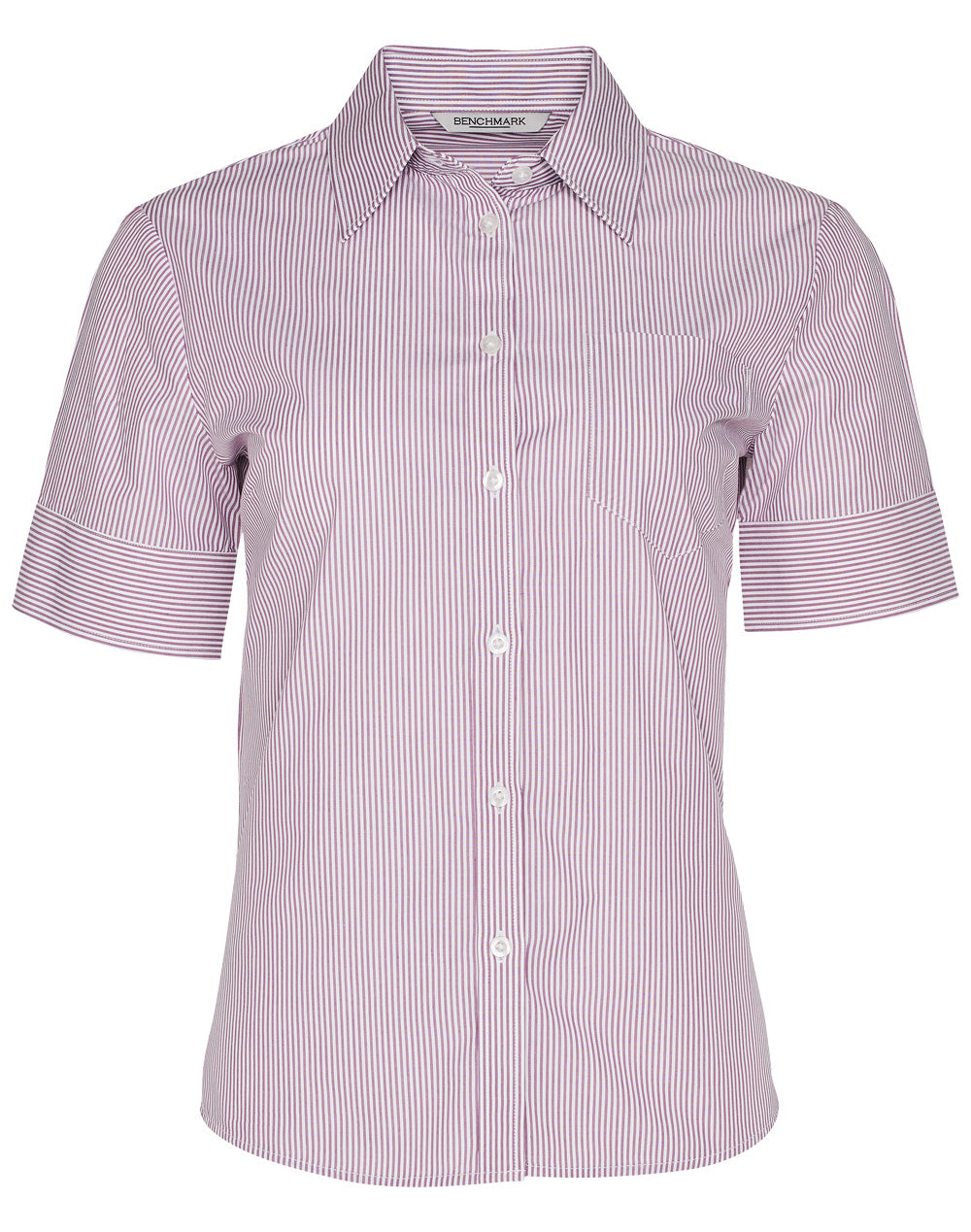 Ladies Balance Stripe Short Sleeve Shirt - M8234