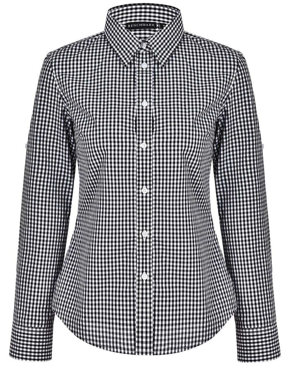 Ladies Gingham Check Long Sleeve Shirt - M8300L