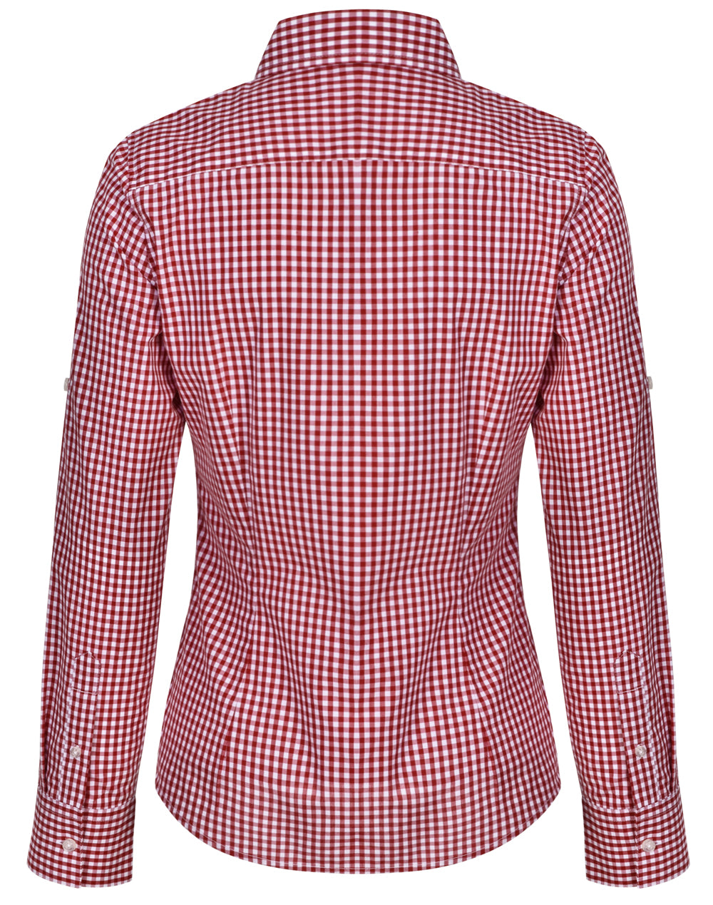 Ladies Gingham Check Long Sleeve Shirt - M8300L