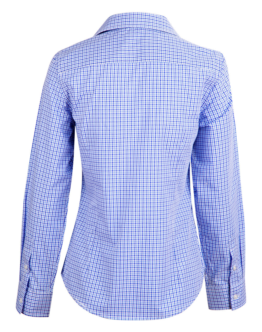 Ladies Two Tone Gingham Long Sleeve Shirt - M8320L