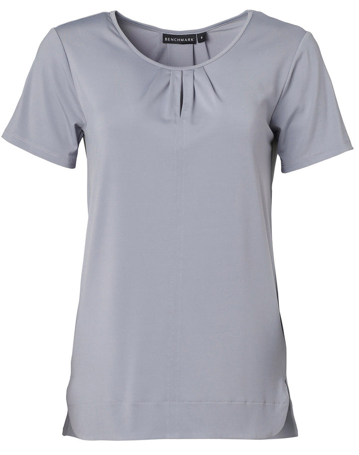 Ladies Julia Stretch Short Sleeve Knit Top - M8850