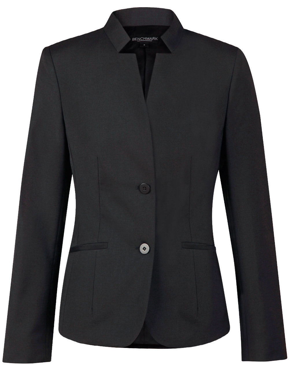 Ladies Wool Blend Stretch Reverse Lapel Jacket - M9202