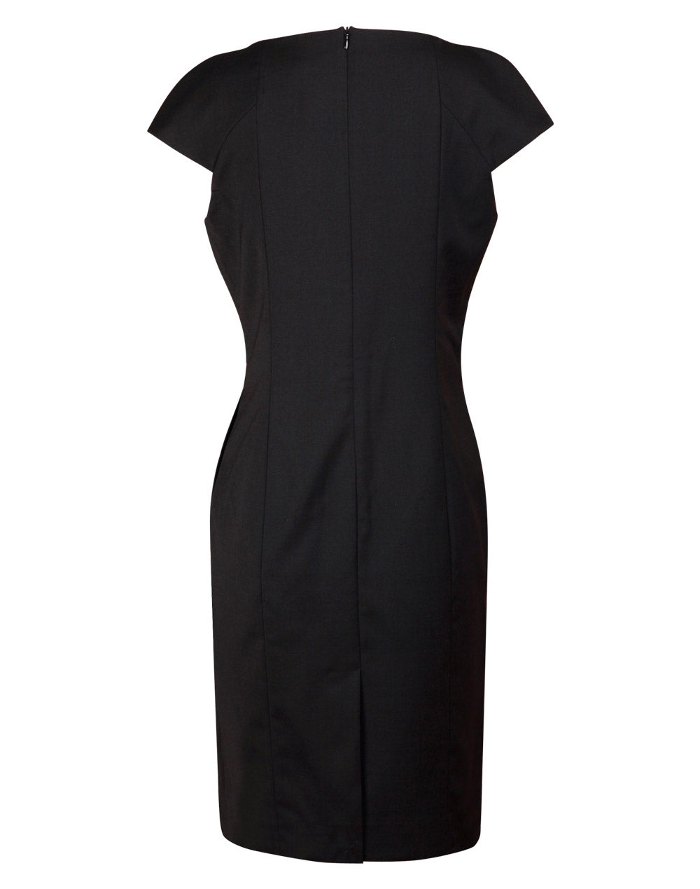 Ladies Wool Blend Stretch Cap Sleeve Dress - M9281