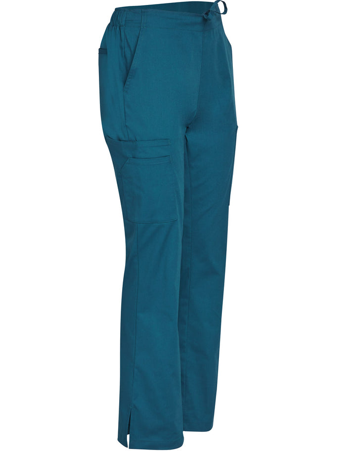 Ladies Semi-Elastic Waist Tie Solid Colour Scrub Pants - M9720