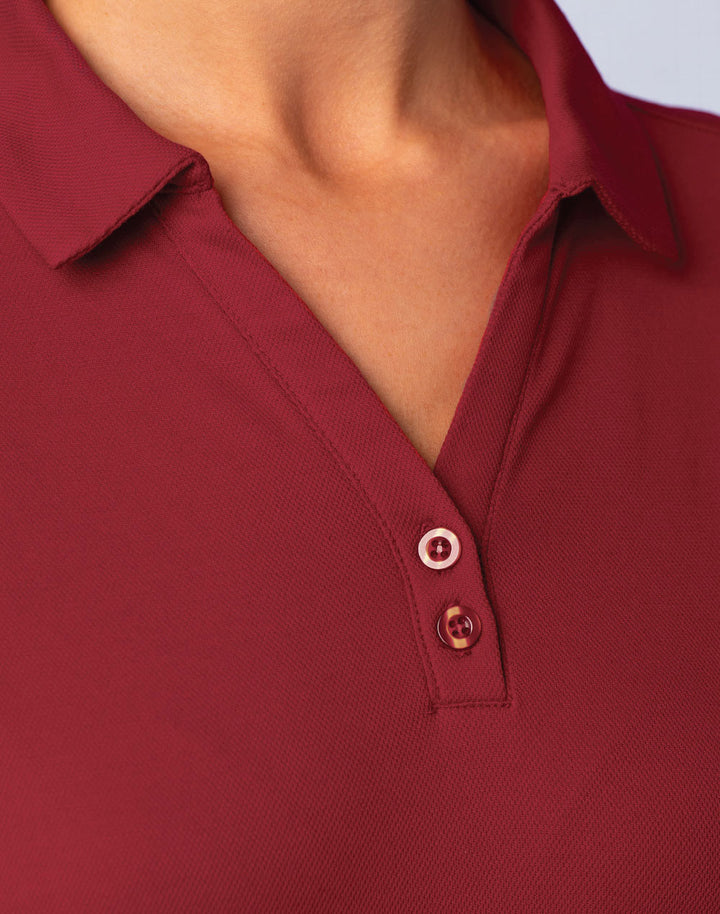 Ladies Cotton Back TrueDry Long Sleeve Polo - PS36B